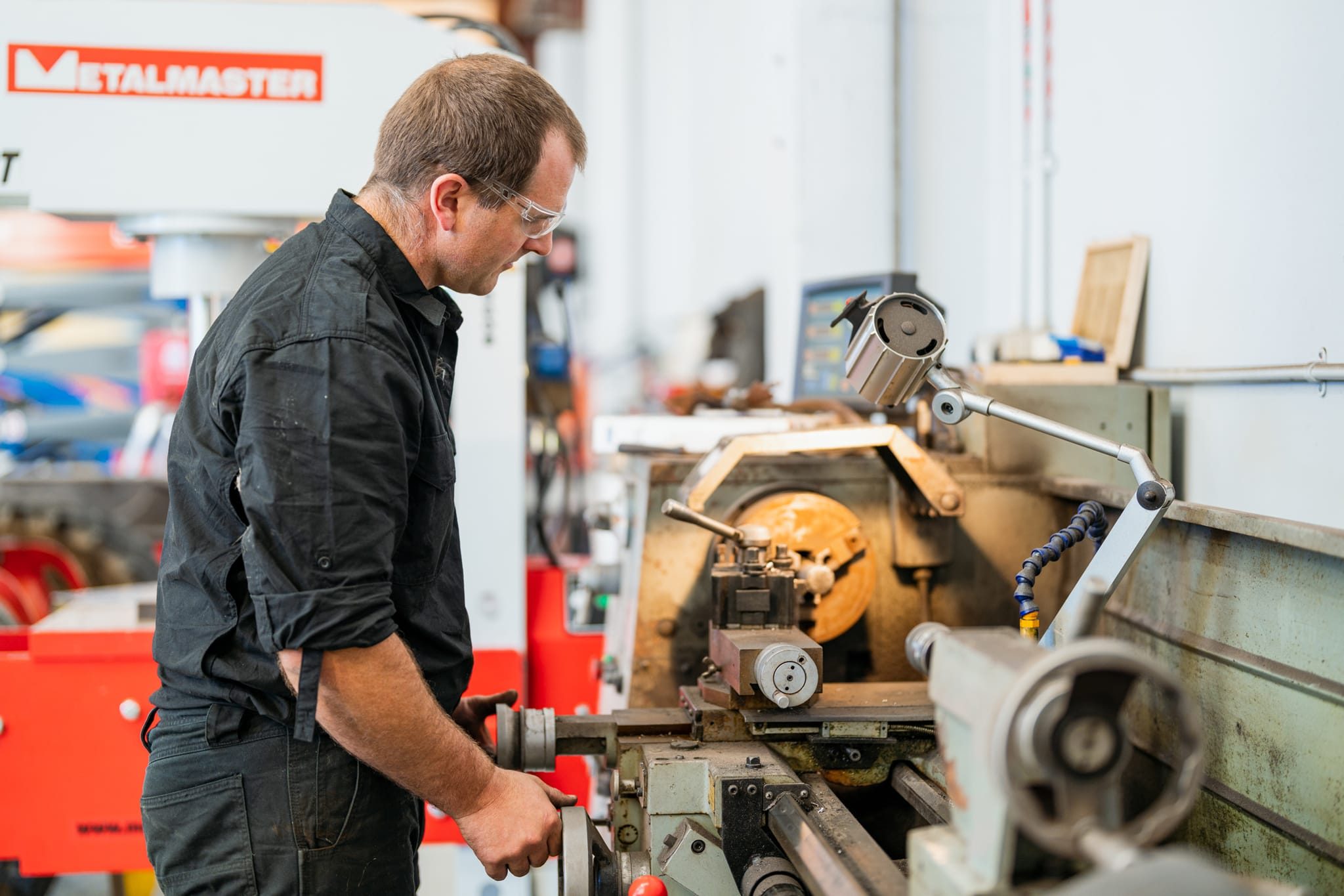 The Christchurch, Australia workshop of Elevated Platform Services where they carry our lift repairs