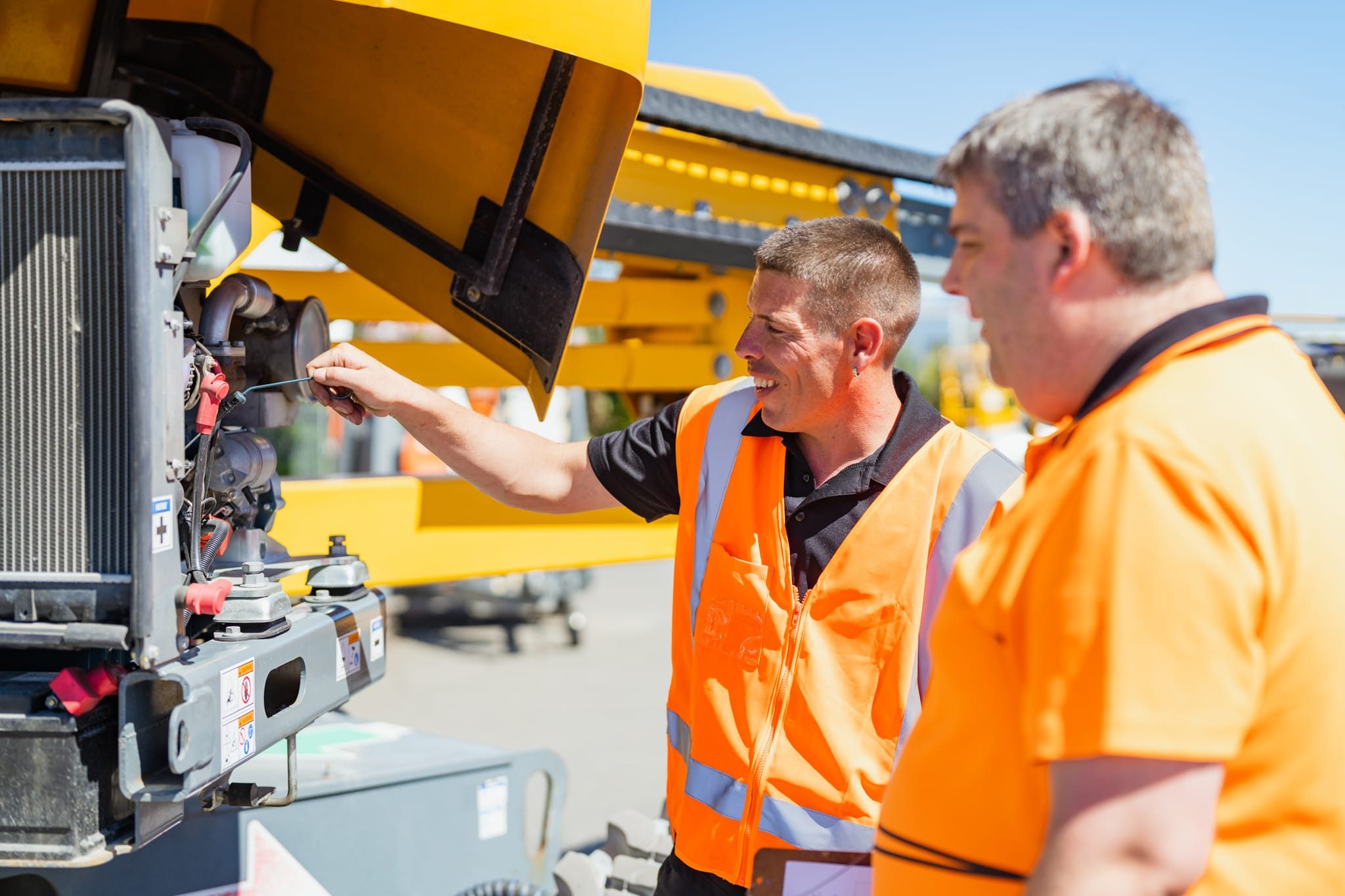 A major inspection of a scissor lift in Christchurch, Australia
